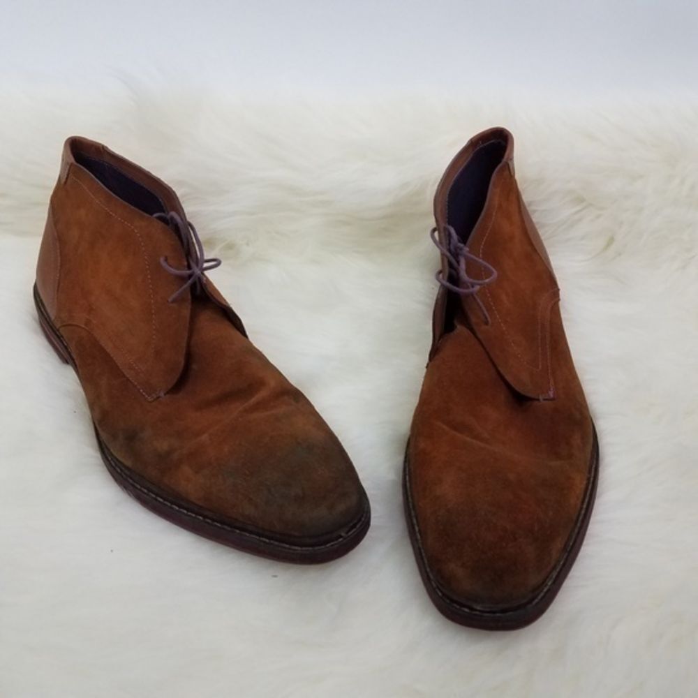 Ted Baker Mens‎ Oxfords 16 Azzlan Suede Brown Tan